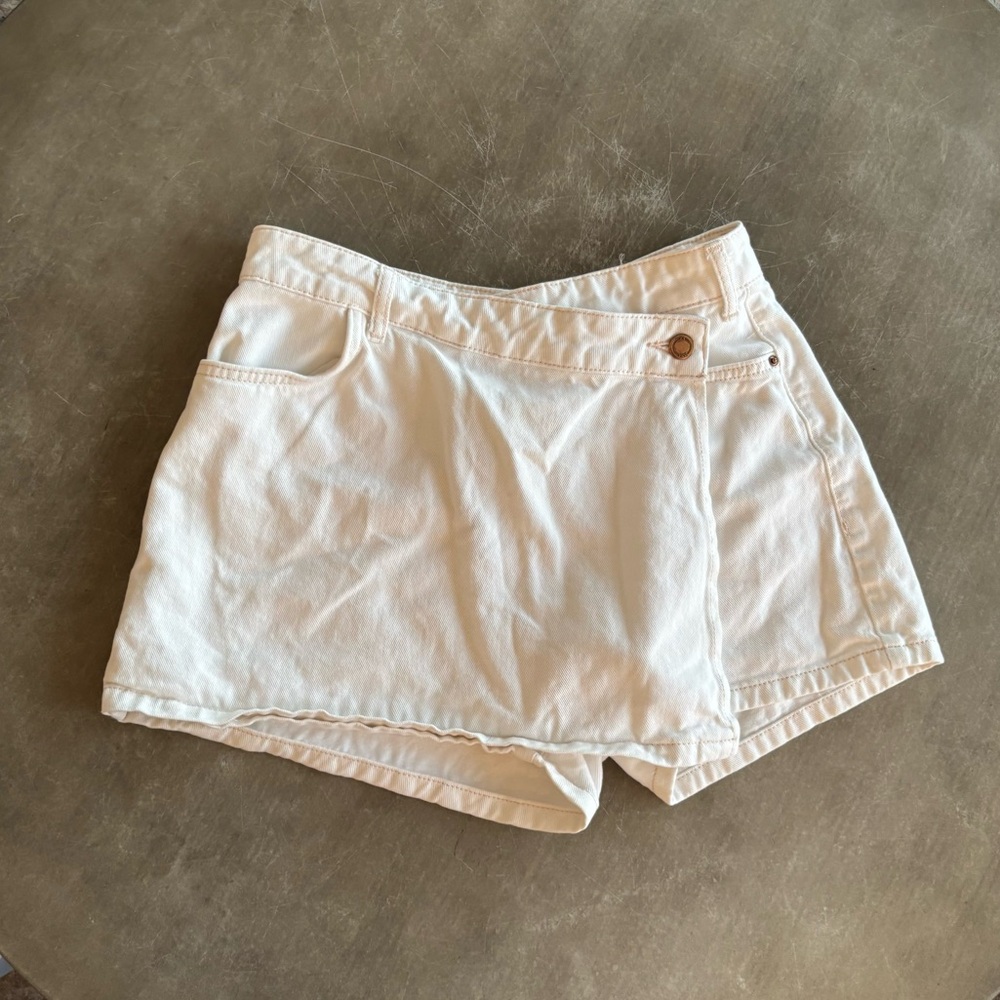 Zara White Jean Skort - Size S
